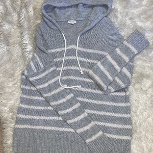 Grey and white sweater